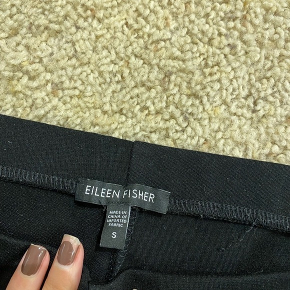 Eileen Fisher Women’s Crop Leggings With Ankle Zip Black Size Small Pull On - Picture 5 of 8